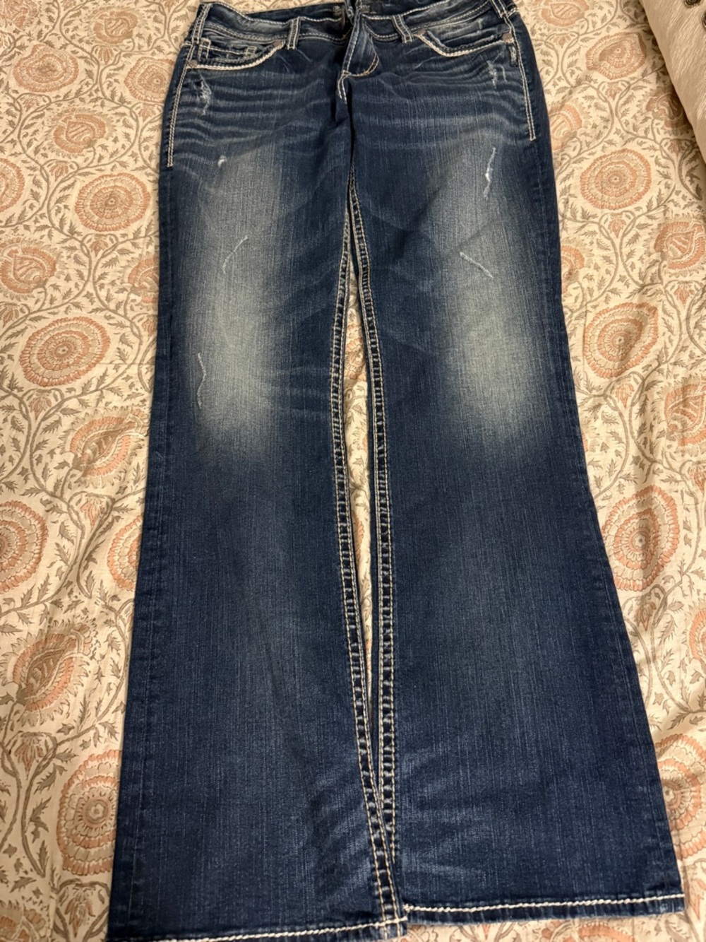 Silver Jeans Dark Indigo Wide Leg Jeans
